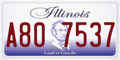 IL license plate A807537
