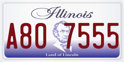 IL license plate A807555