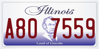 IL license plate A807559