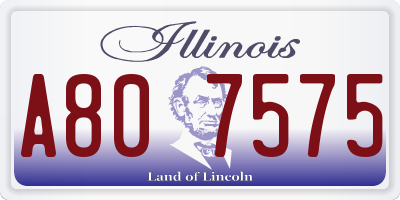 IL license plate A807575
