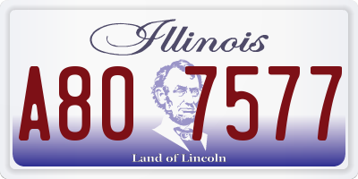 IL license plate A807577