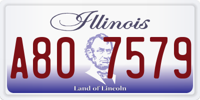 IL license plate A807579