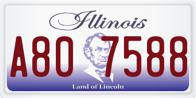 IL license plate A807588
