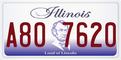 IL license plate A807620