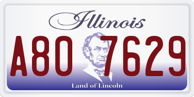 IL license plate A807629