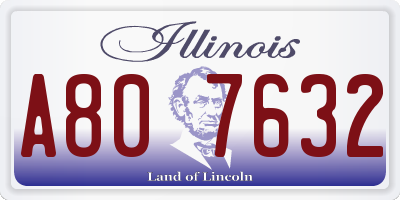 IL license plate A807632