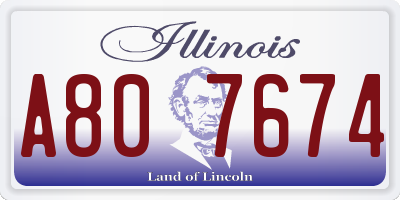 IL license plate A807674