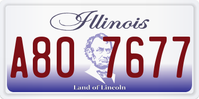 IL license plate A807677