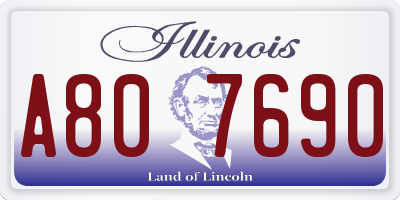 IL license plate A807690