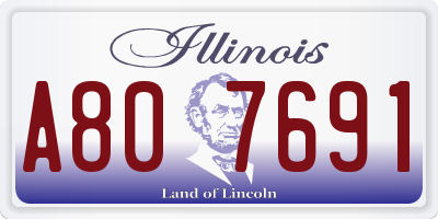 IL license plate A807691