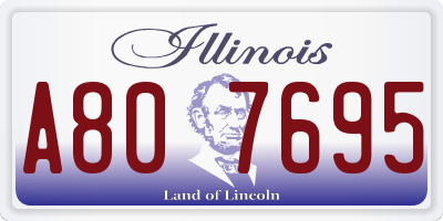 IL license plate A807695