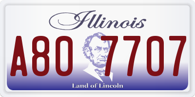 IL license plate A807707