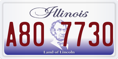 IL license plate A807730