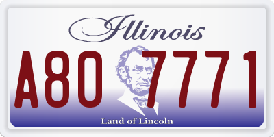 IL license plate A807771