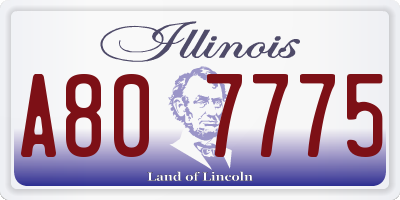 IL license plate A807775