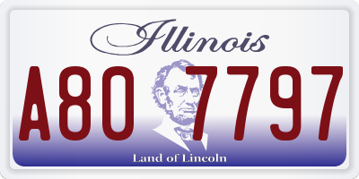IL license plate A807797