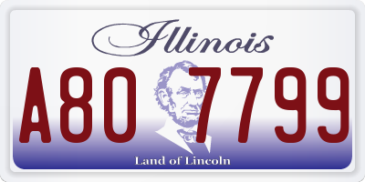 IL license plate A807799