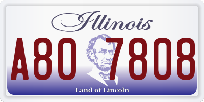 IL license plate A807808