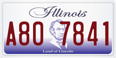 IL license plate A807841