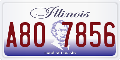 IL license plate A807856