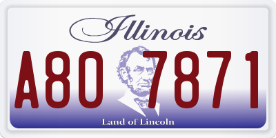 IL license plate A807871