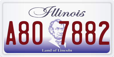 IL license plate A807882