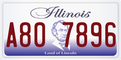 IL license plate A807896