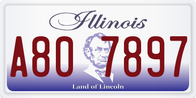 IL license plate A807897
