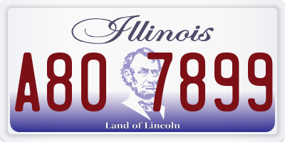 IL license plate A807899