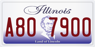 IL license plate A807900