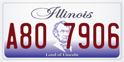 IL license plate A807906