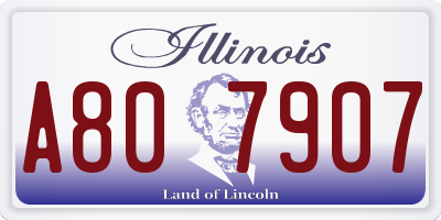IL license plate A807907