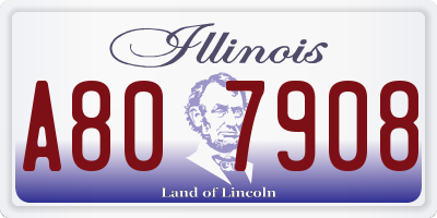 IL license plate A807908