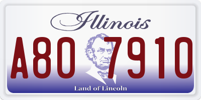 IL license plate A807910