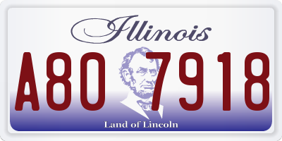 IL license plate A807918