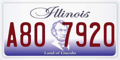 IL license plate A807920