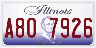 IL license plate A807926