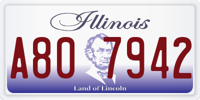 IL license plate A807942