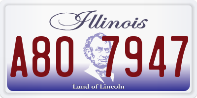 IL license plate A807947