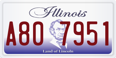 IL license plate A807951