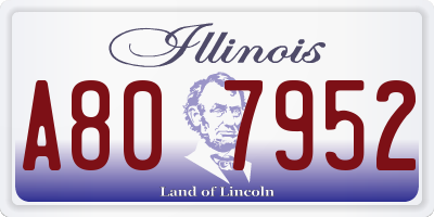 IL license plate A807952