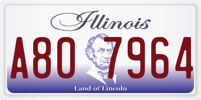 IL license plate A807964