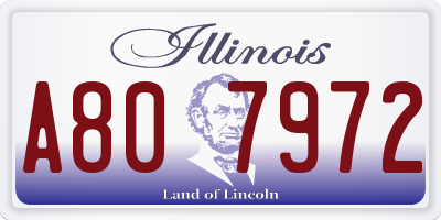 IL license plate A807972