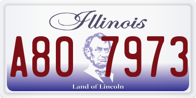 IL license plate A807973