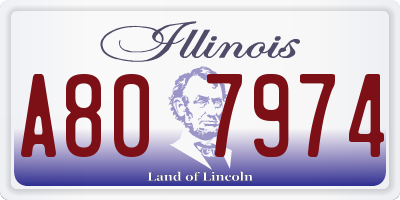 IL license plate A807974