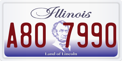 IL license plate A807990