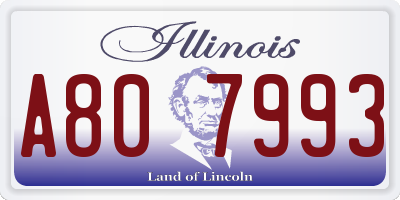 IL license plate A807993