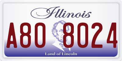 IL license plate A808024