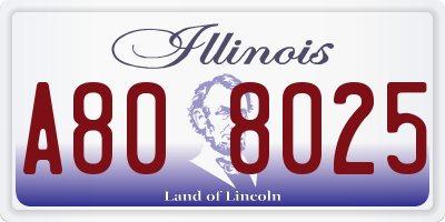 IL license plate A808025