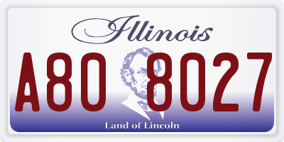 IL license plate A808027